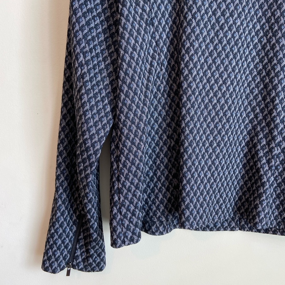 NYDJ Navy Patterned Open-Front Blazer - Picture 5 of 6
